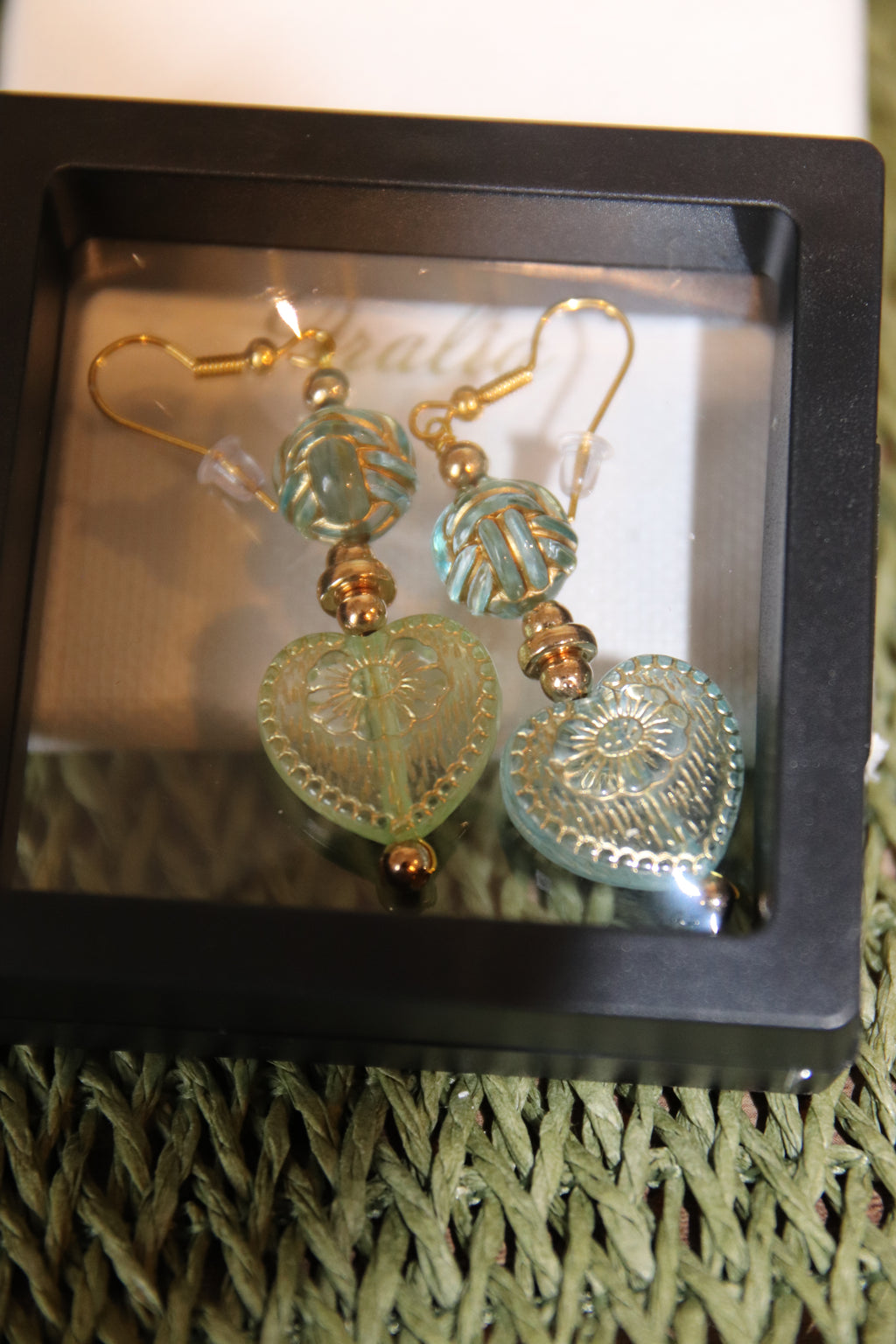 Boucles d'oreilles perles translucides