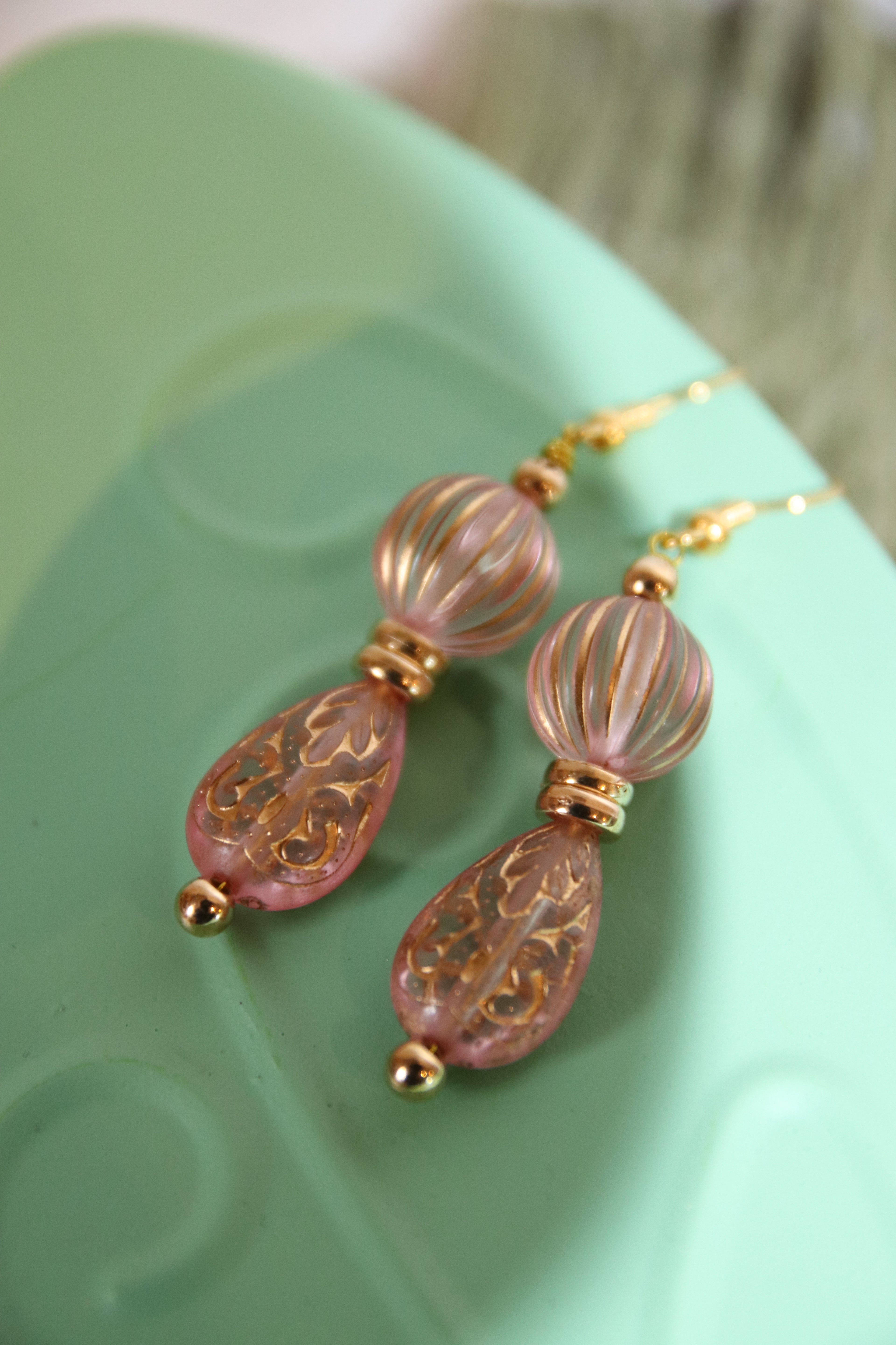 Boucles d'oreilles perles multicolores