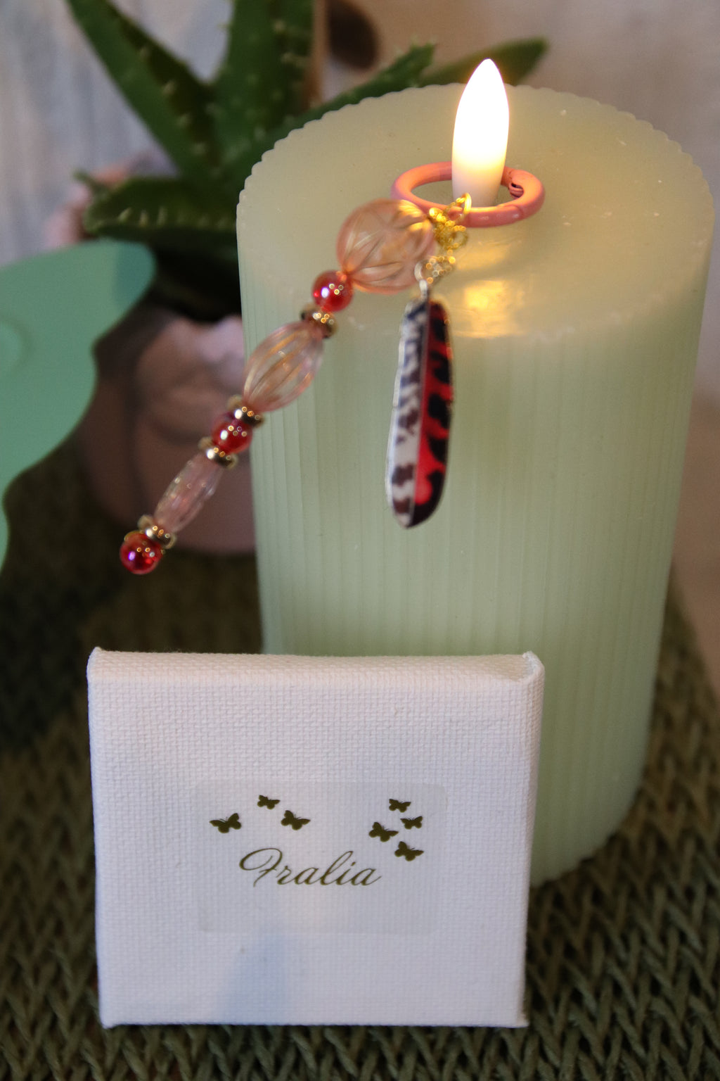 Porte-clés perles colorées artisanal