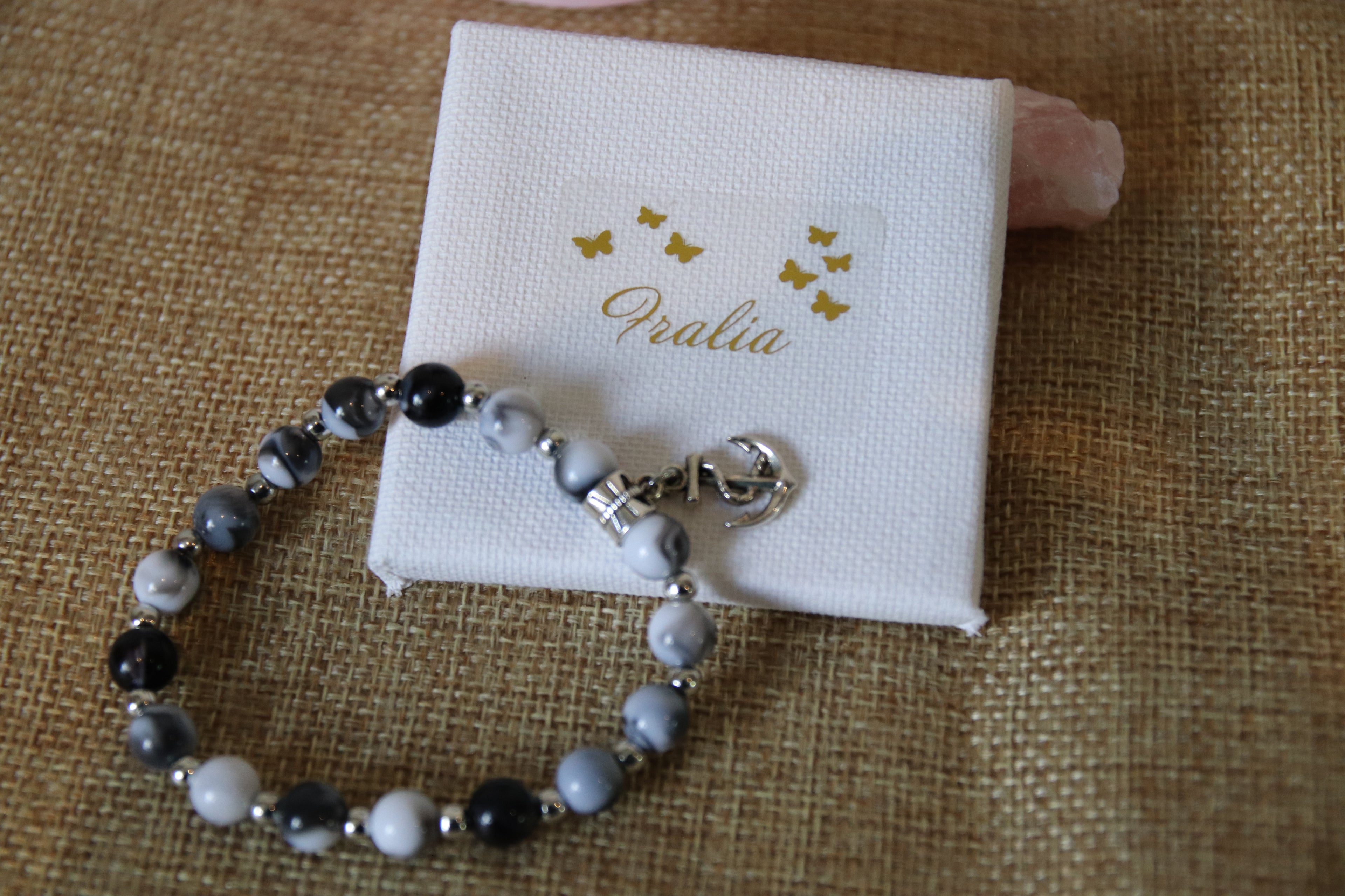 Bracelet avec ancre marine artisanal