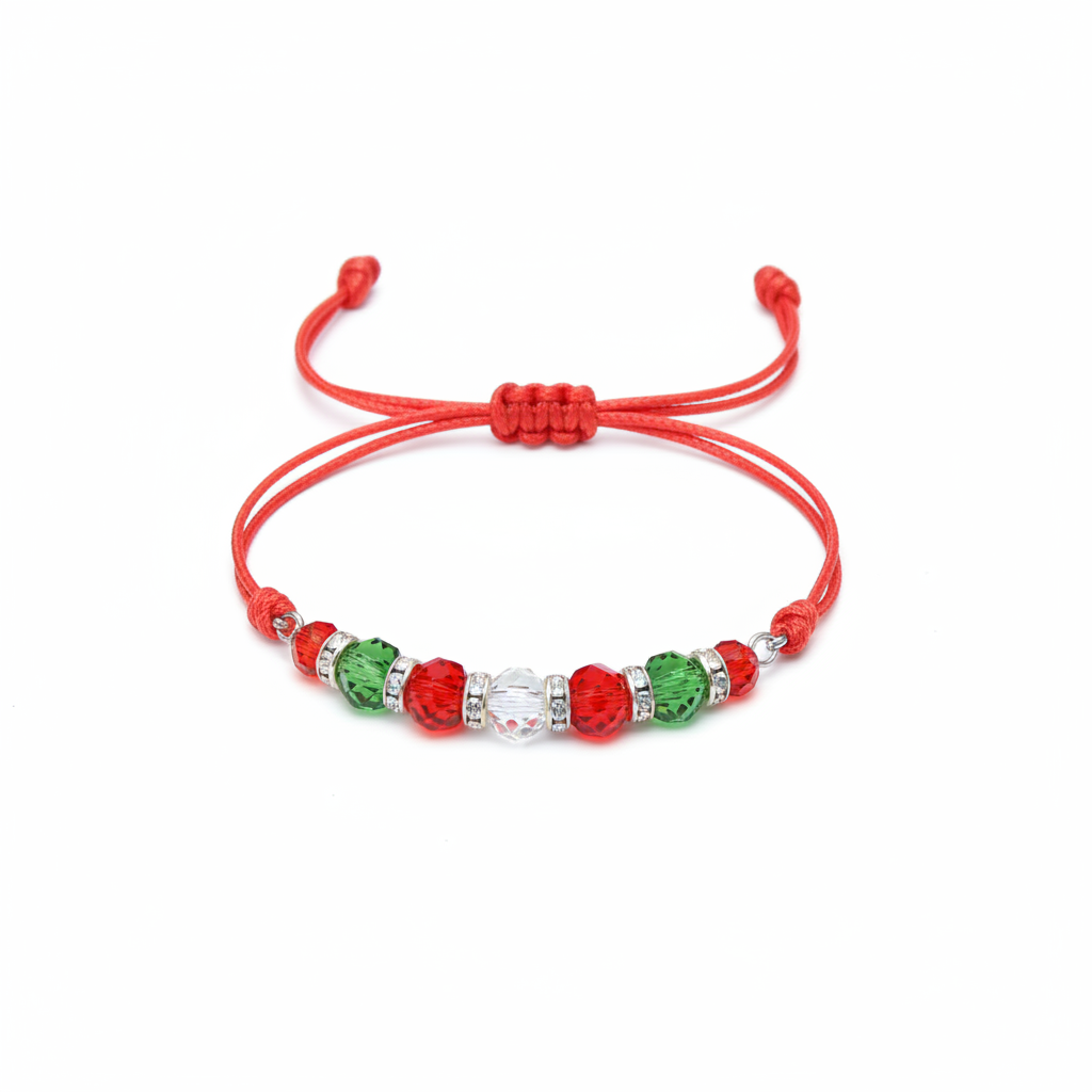 Bracelet cordon fond blanc
